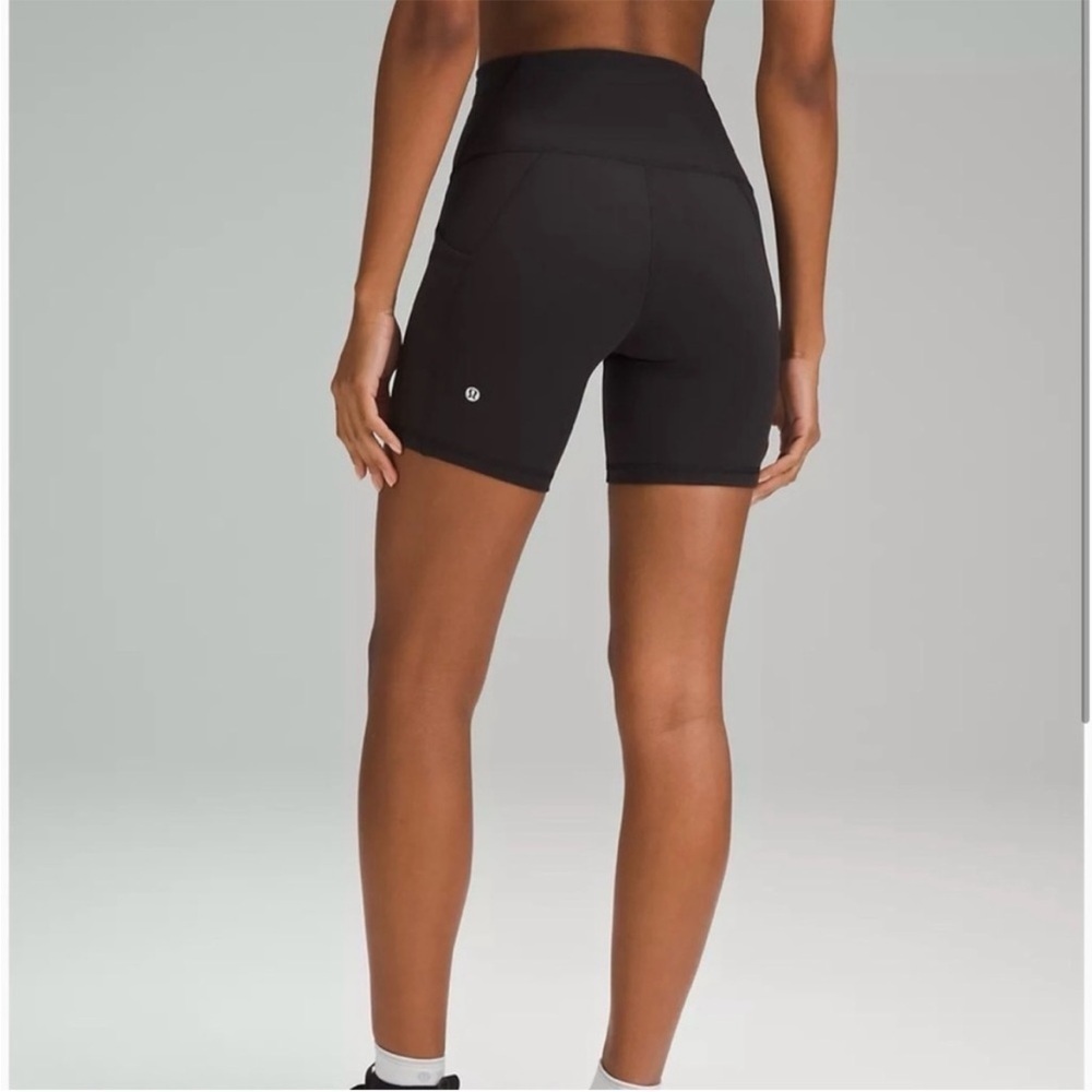 lululemon athletica Wunder Train High Rise Short 8” Heathered Graphite Grey